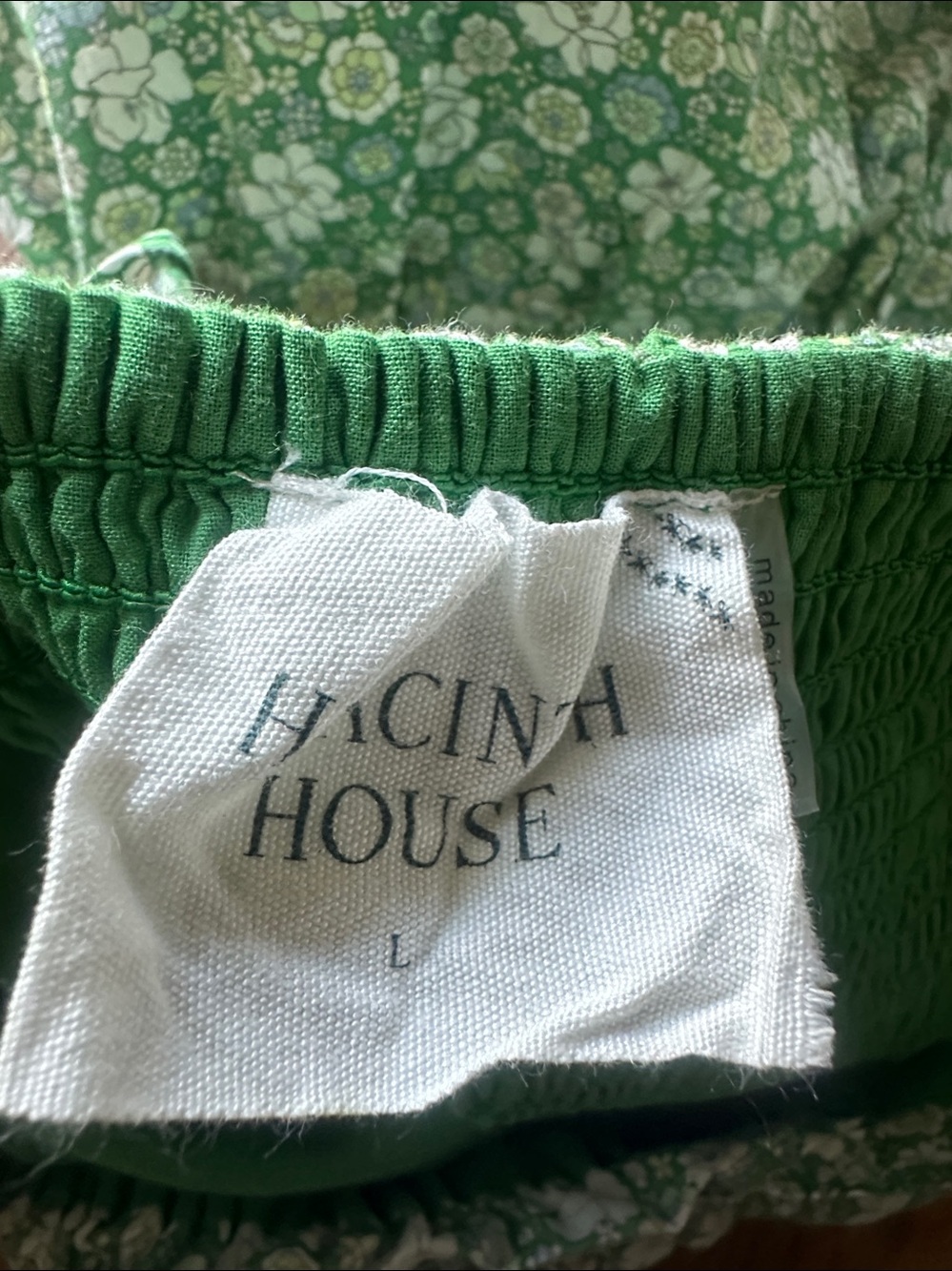 HYACYNTH HOUSE GREEN & WHITE DRESS LARGE - Picture 8 of 13